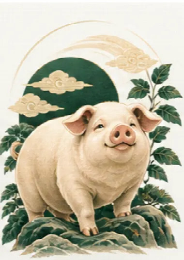 Minh họa tuổi Hợi - Lợn/Heo